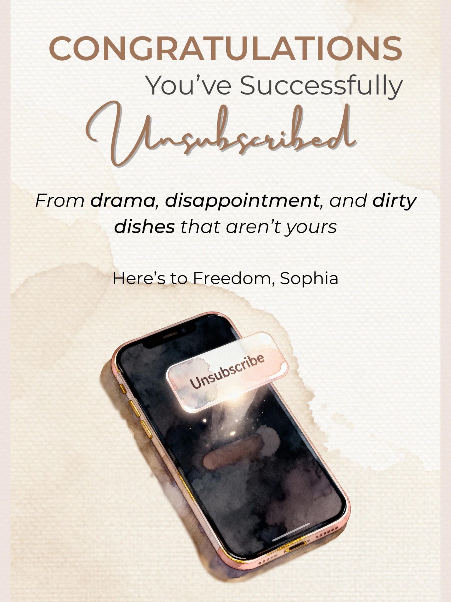 Printable Divorce, Separation, Breakup Card (Instant Digital Download Editable Canva Template) Friend Funny Well Wishes