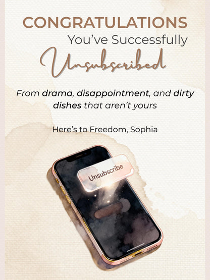 Printable Divorce, Separation, Breakup Card (Instant Digital Download Editable Canva Template) Friend Funny Well Wishes