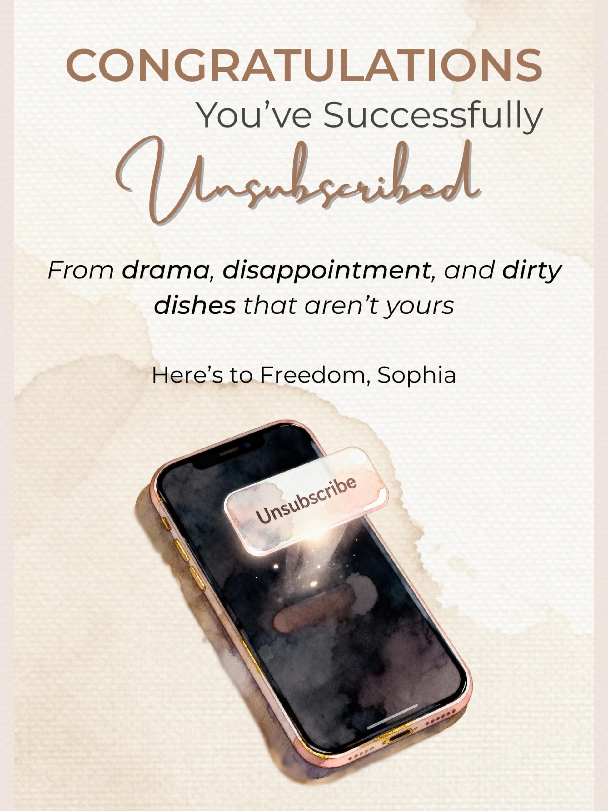 Printable Divorce, Separation, Breakup Card (Instant Digital Download Editable Canva Template) Friend Funny Well Wishes