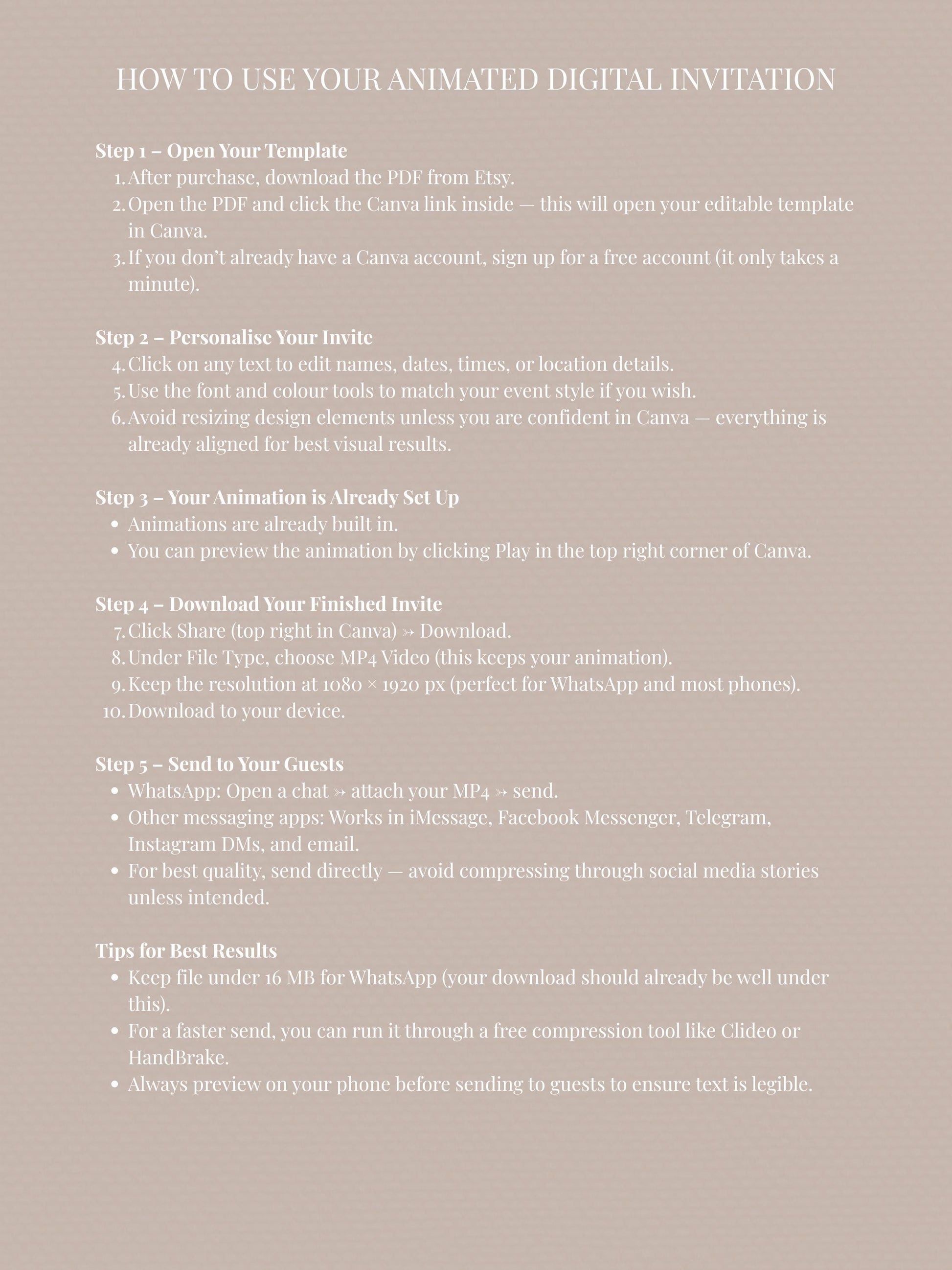 Animated Ballerina Birthday Invitation-Dance Kids Party Invite (Custom Instant Download Canva Template) Elegant Music Box Video Evite