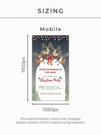 Animated Christmas Evite - Fun Reindeer Holiday Party Digital Invitation with Envelope Opening Festive Music Instant Download Canva Template