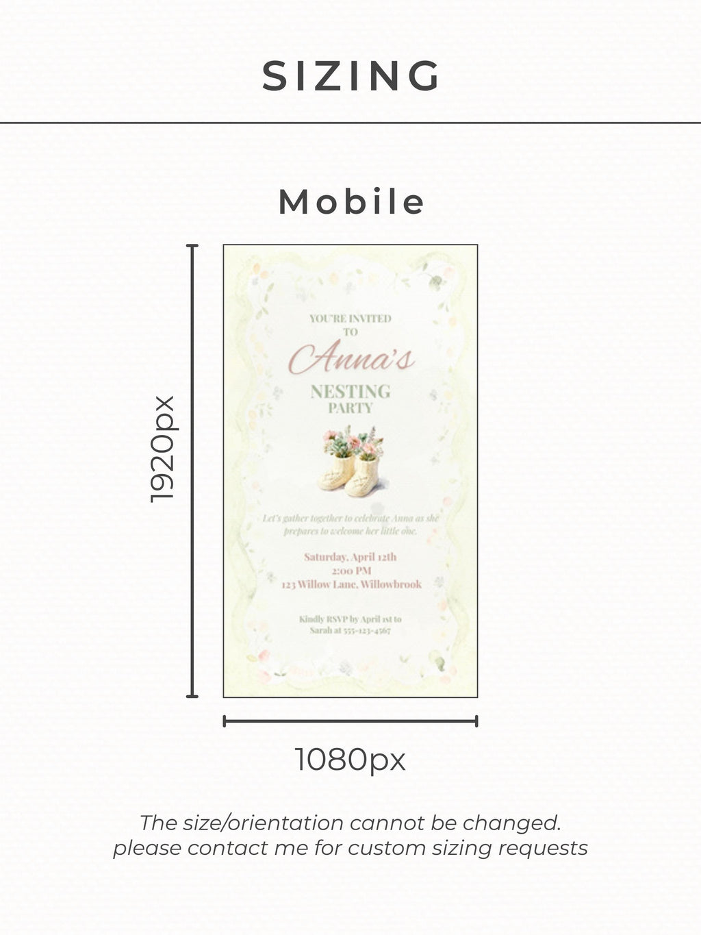 Animated Nesting Party Invitation-Digital Baby Shower Evite (Instant Download Editable Canva Template) Custom Newborn Arrival Invite