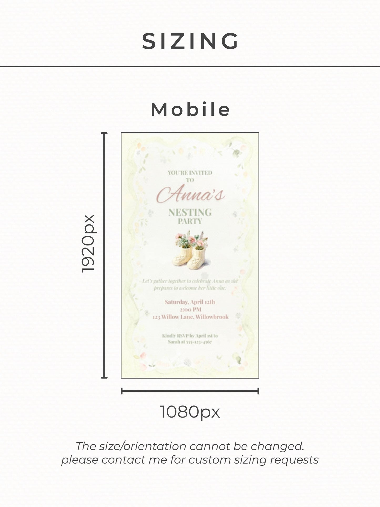 Animated Nesting Party Invitation-Digital Baby Shower Evite (Instant Download Editable Canva Template) Custom Newborn Arrival Invite