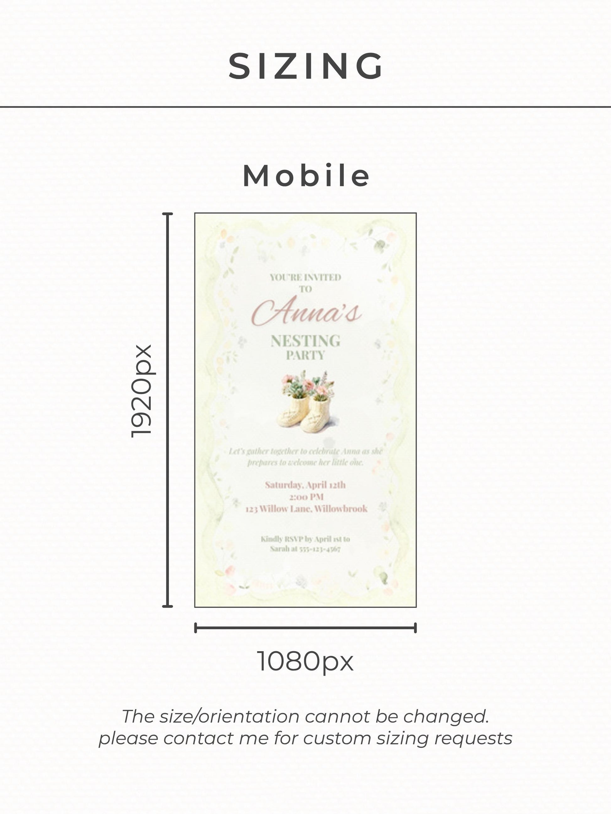 Animated Nesting Party Invitation-Digital Baby Shower Evite (Instant Download Editable Canva Template) Custom Newborn Arrival Invite