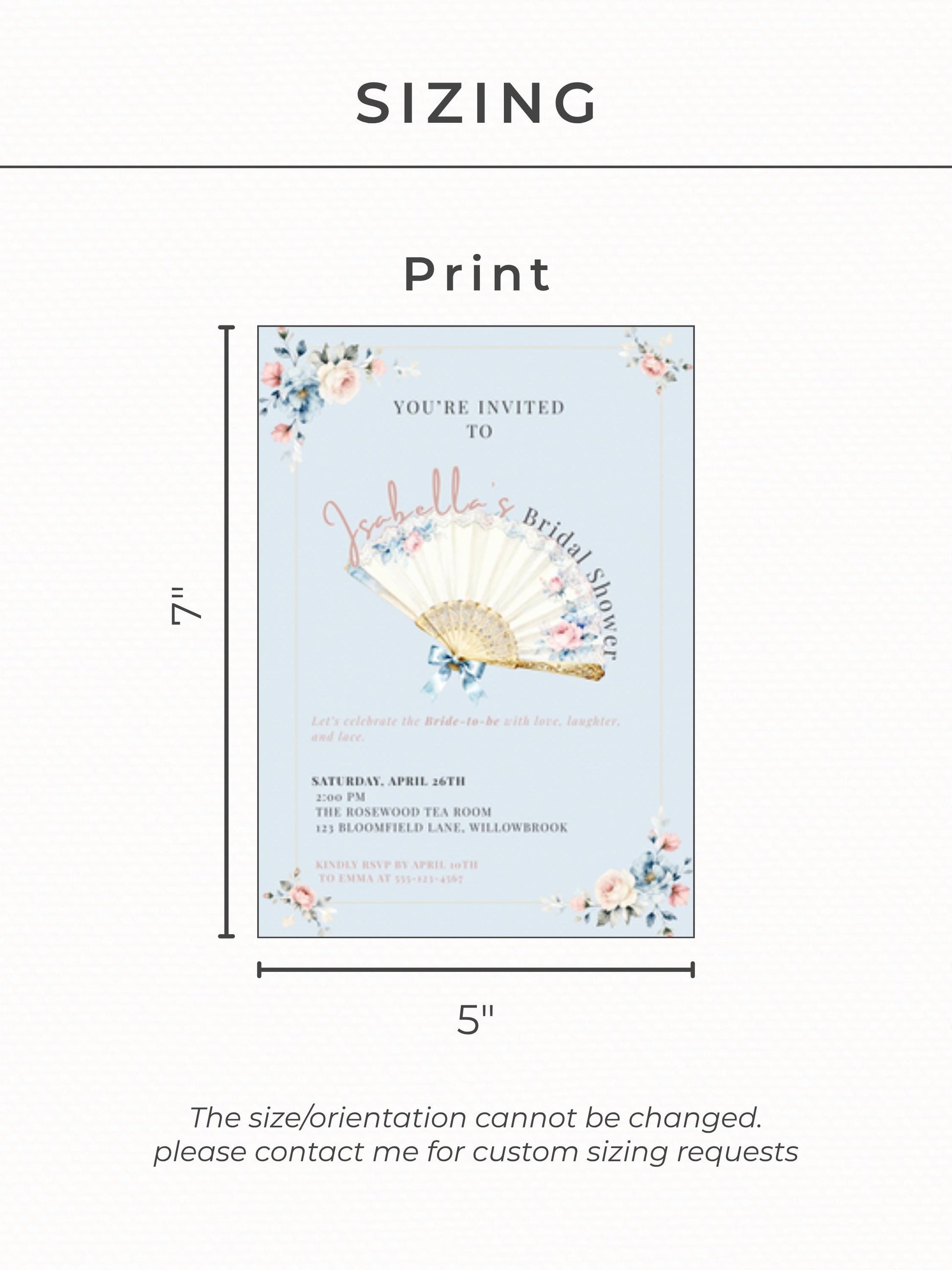 Rococo Bridal Shower Invitation-Wedding Luncheon, Bachelorette Hen Party Evite (Instant Download Editable Canva Template) Floral Invite