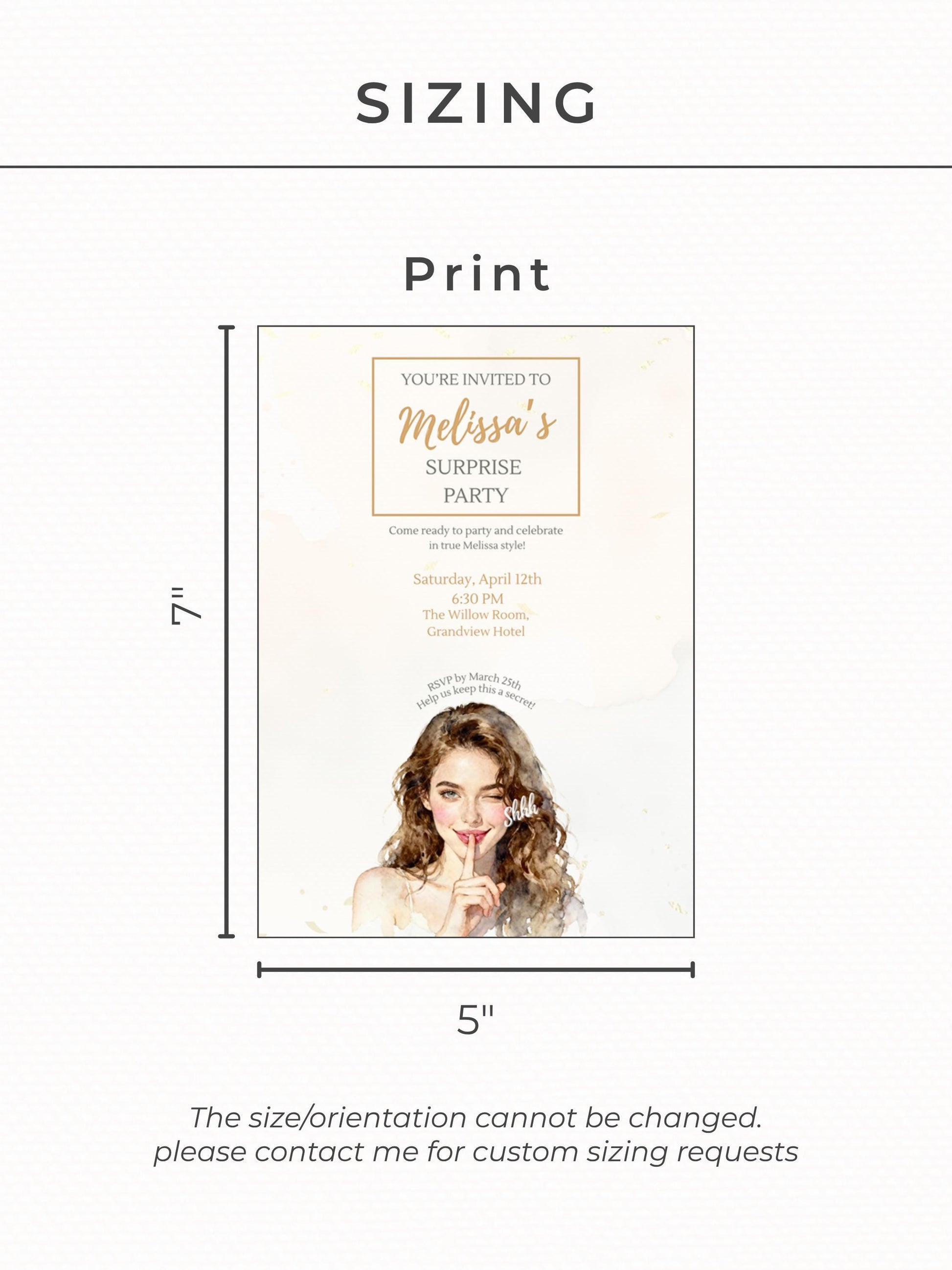 Surprise Party Invitation Template, Editable Canva Birthday Invite, Instant Digital Download, Printable Secret Party Customizable Invite