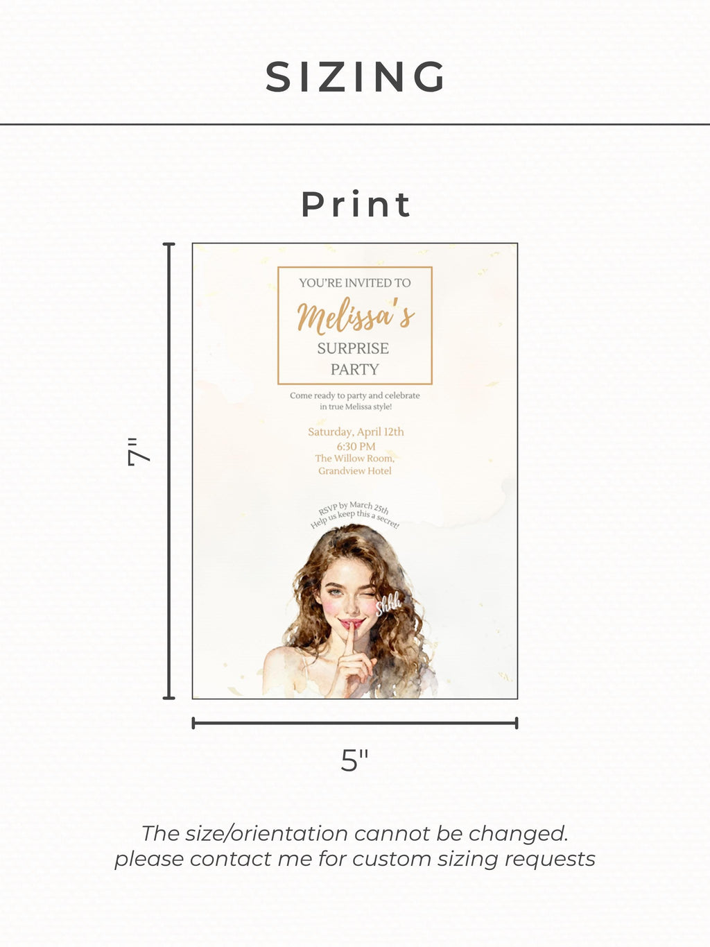 Surprise Party Invitation Template, Editable Canva Birthday Invite, Instant Digital Download, Printable Secret Party Customizable Invite