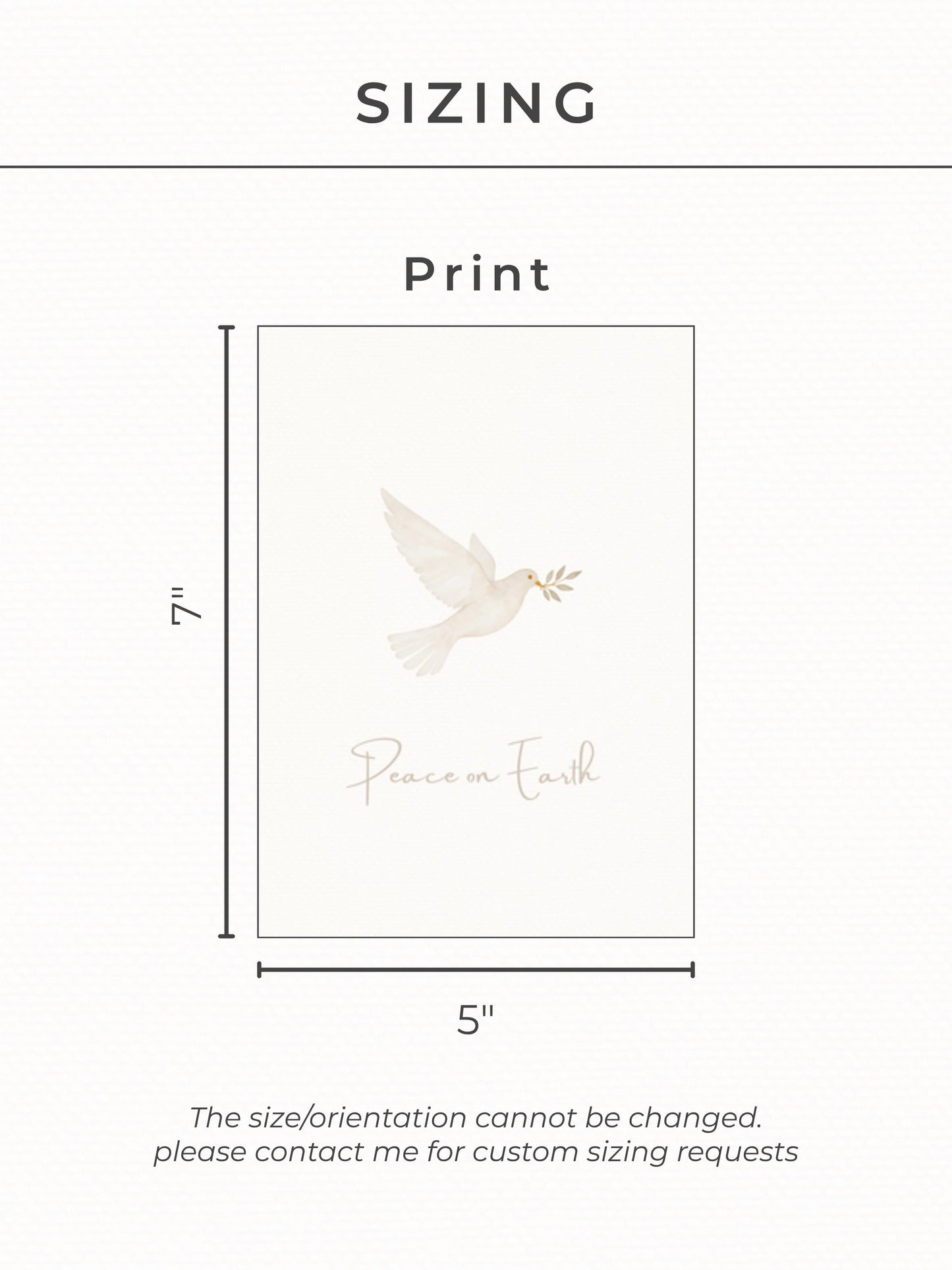 Editable Christmas Card with Newsletter - Christian Peace on Earth Dove Canva Template, Printable or Digital Holiday Greeting