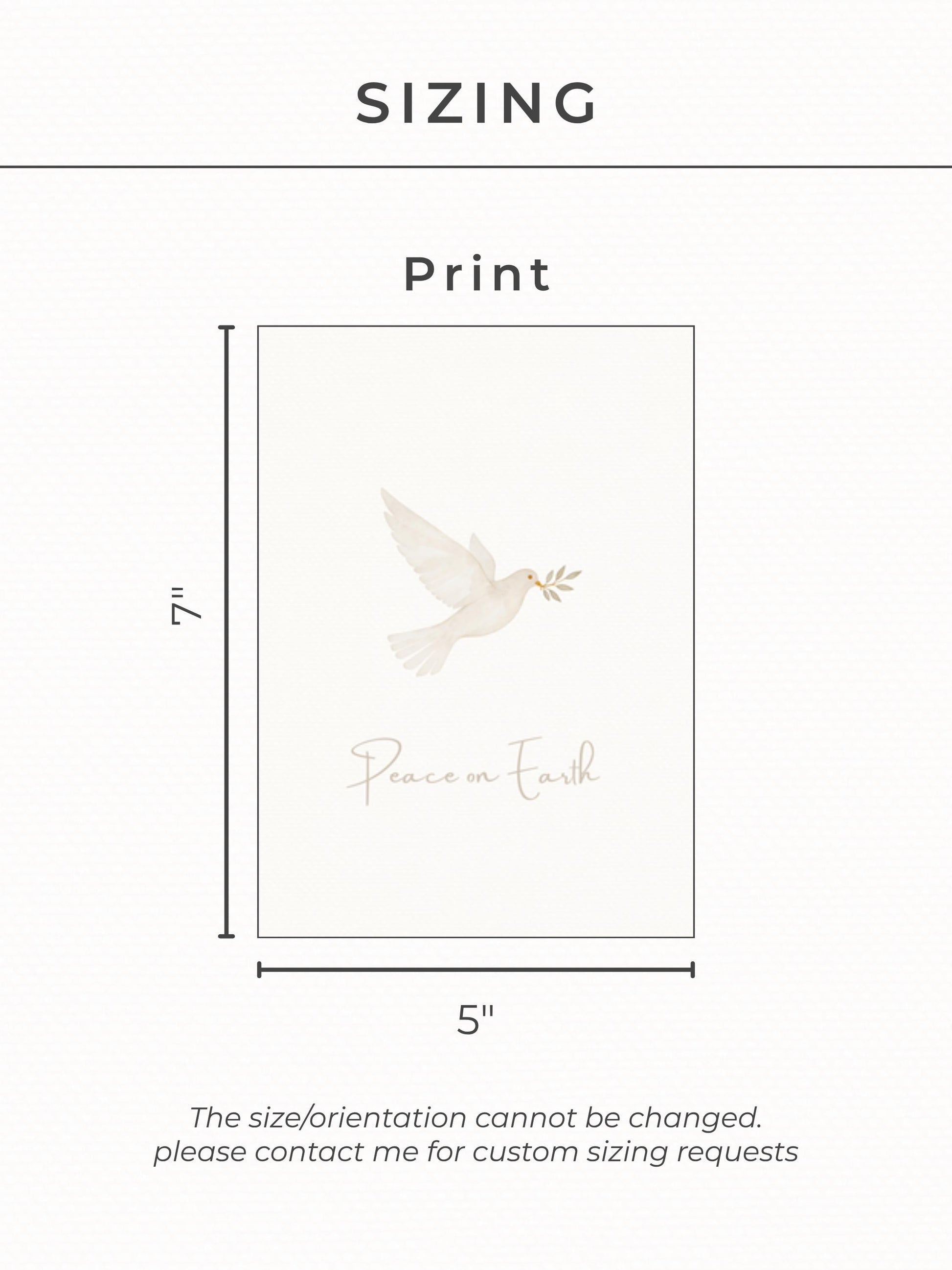 Editable Christmas Card with Newsletter - Christian Peace on Earth Dove Canva Template, Printable or Digital Holiday Greeting