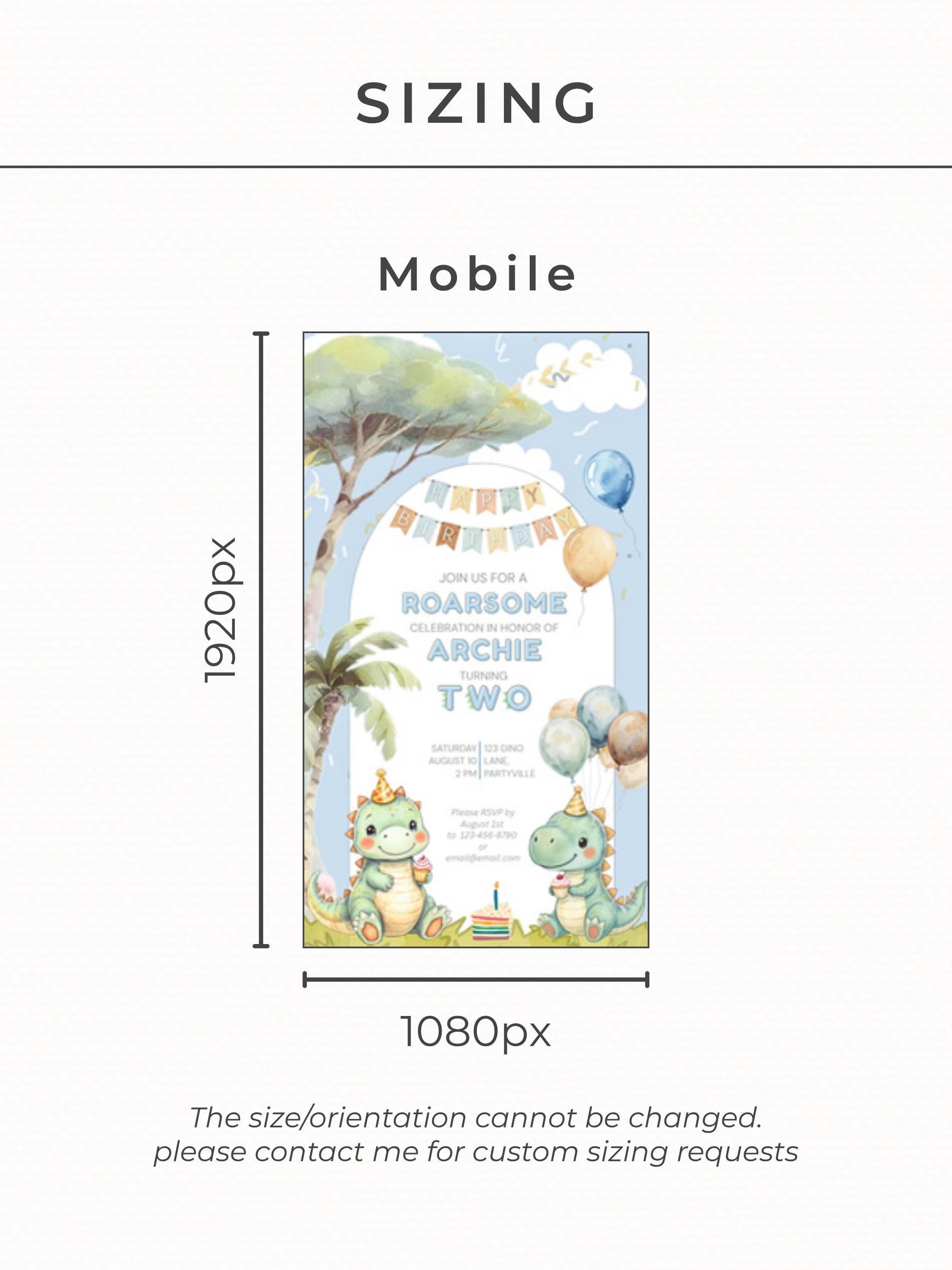 2nd Birthday Dinosaur Evite - Dino Themed Animated Digital Invitation - Editable Canva Template Kids Birthday Party Electronic Invite