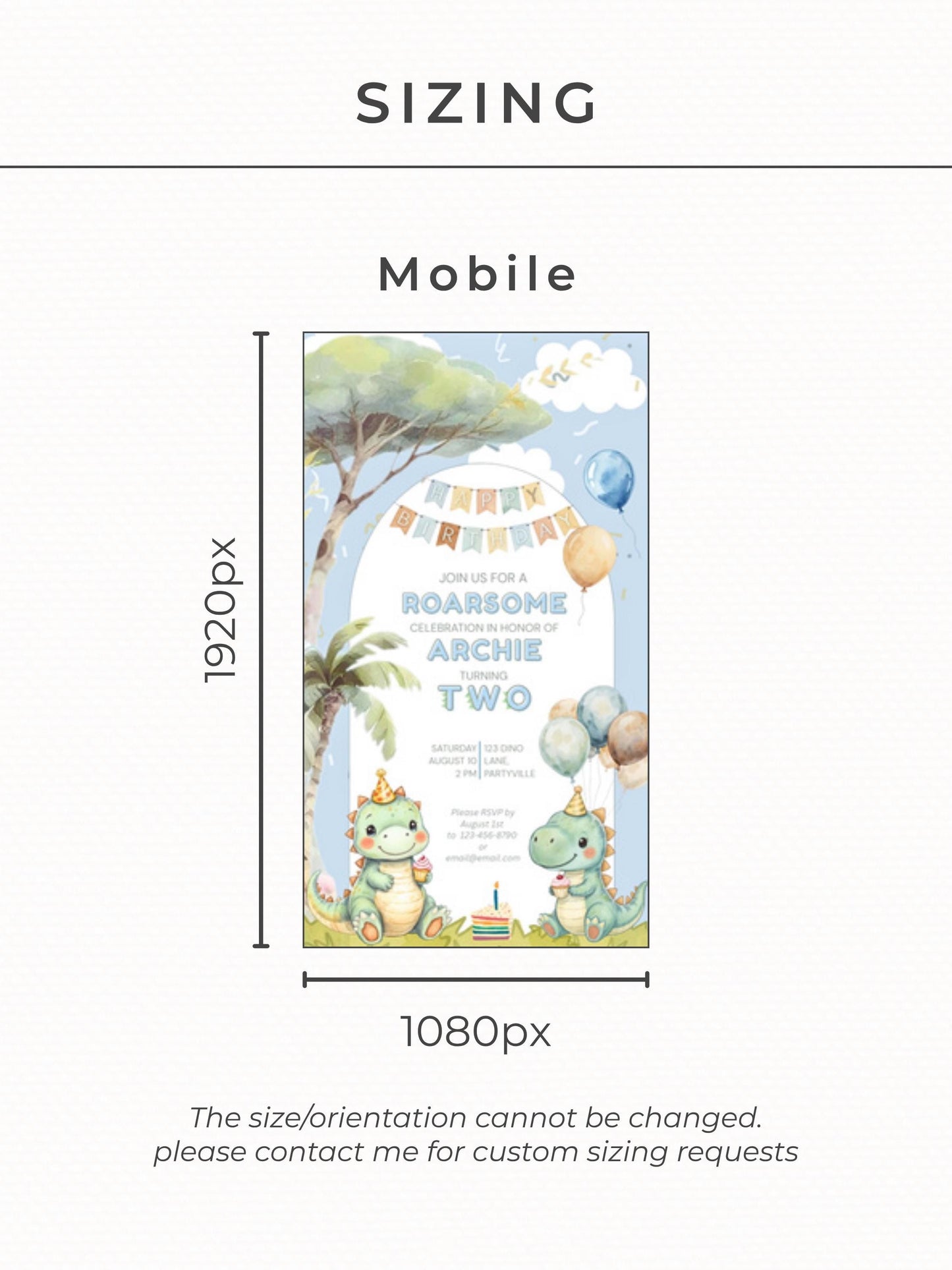 2nd Birthday Dinosaur Evite - Dino Themed Animated Digital Invitation - Editable Canva Template Kids Birthday Party Electronic Invite