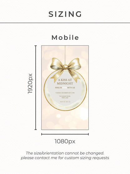 New Year’s Eve Invitation, Animated Digital Evite, Elegant Gold Champagne Party Invite, Editable Canva Template, Bring in the Bells Midnight