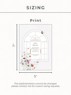 Elegant Butterfly Baby Shower Invitation Template ·Editable Arch Window Design with Florals· Neutral Minimal Baby Girl or Boy Shower Invite