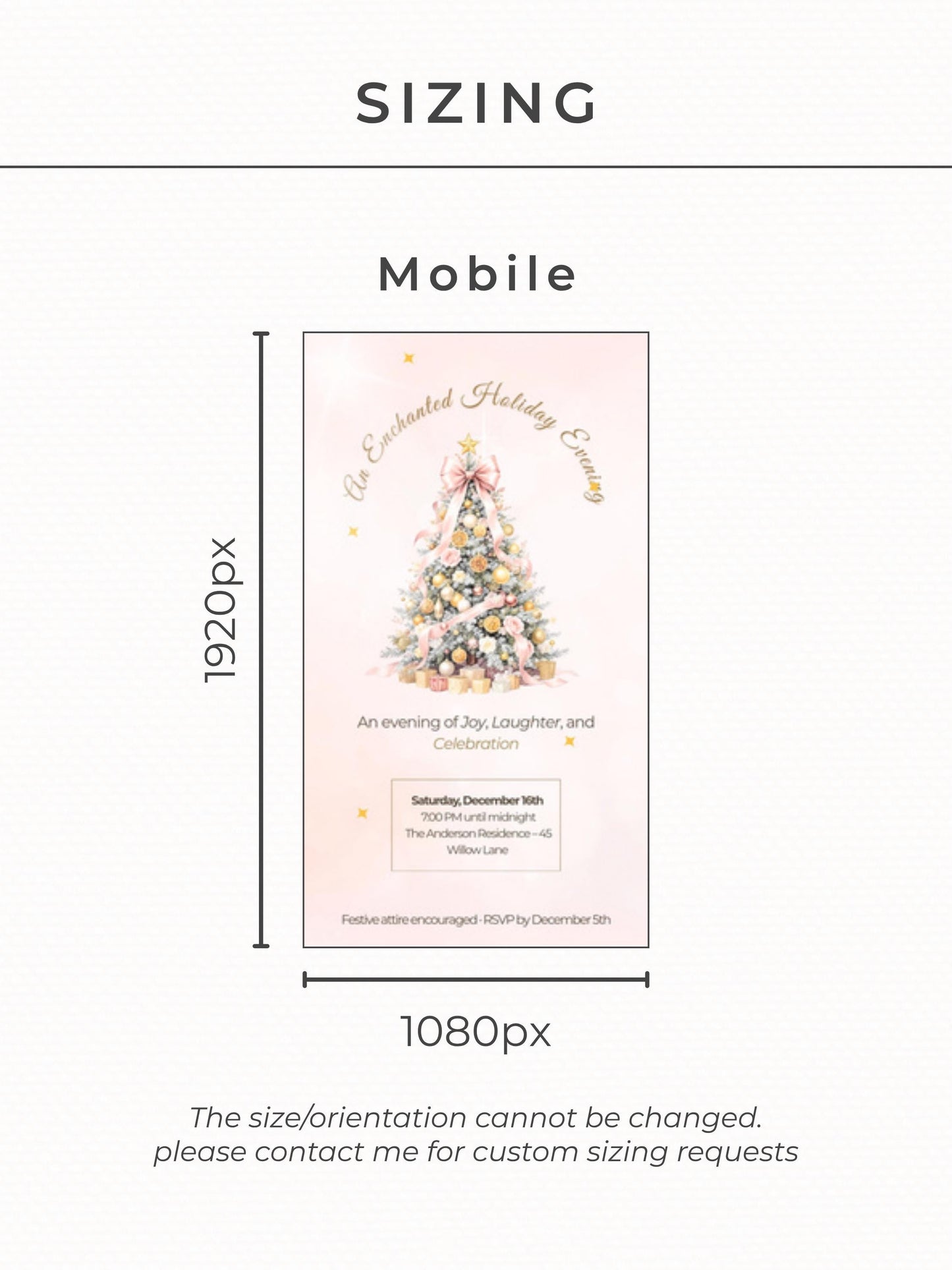 Animated Holiday Evite, Enchanted Digital Christmas Party Invitation Video, Canva Template, Elegant Holiday Invite with Envelope Animation