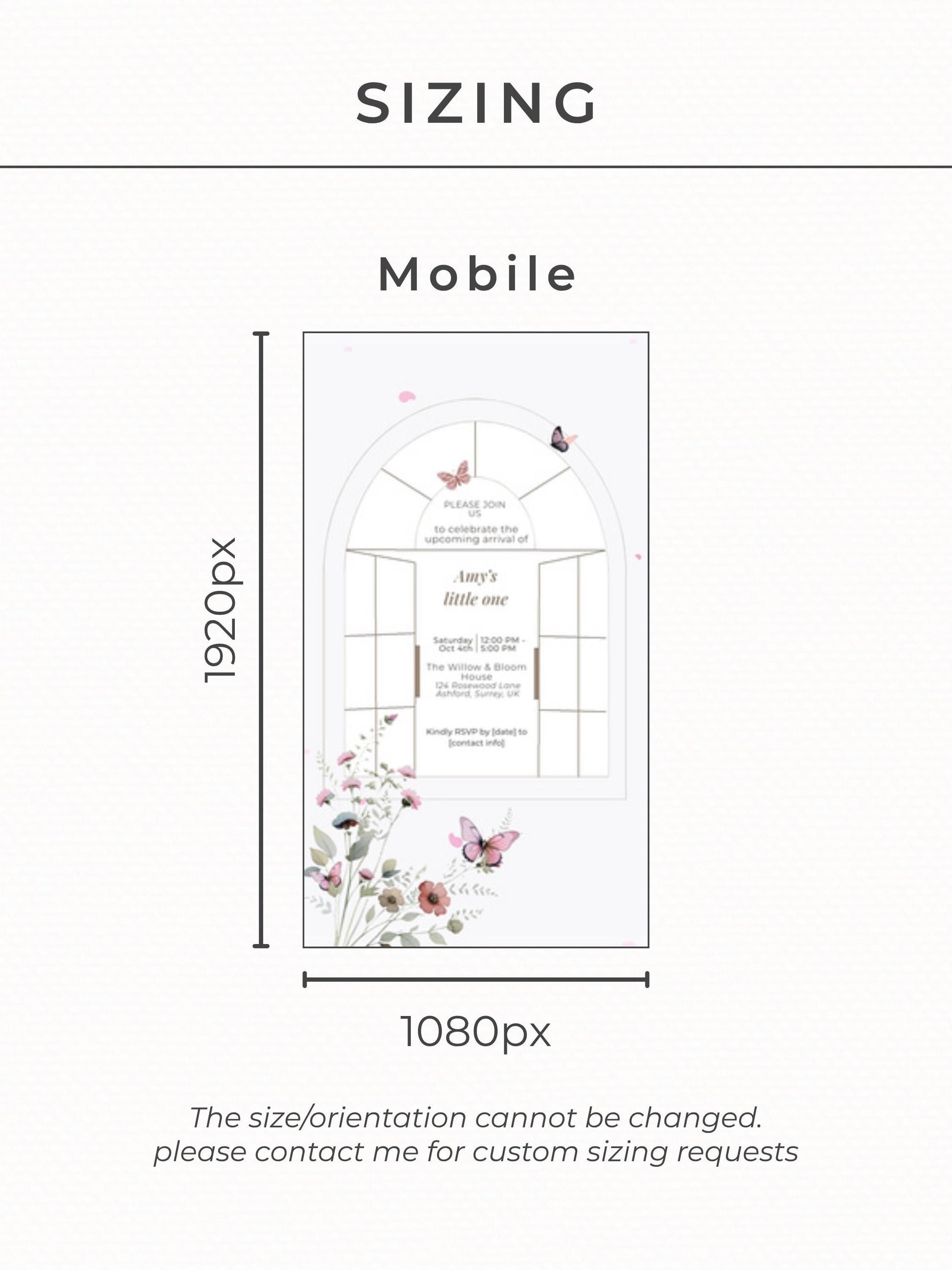 Animated Baby Shower Invitation, Butterfly Digital Evite Template, Editable Canva Video Invite, Floral Virtual Baby Shower Announcement