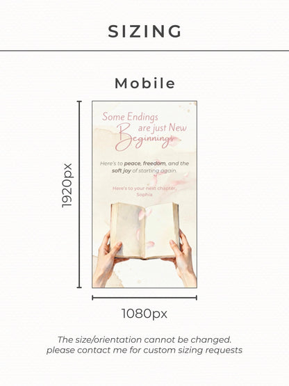 Animated Digital Card for Friend going through Divorce, Separation & New Beginnings (Digital Instant Download Editable Canva Template)