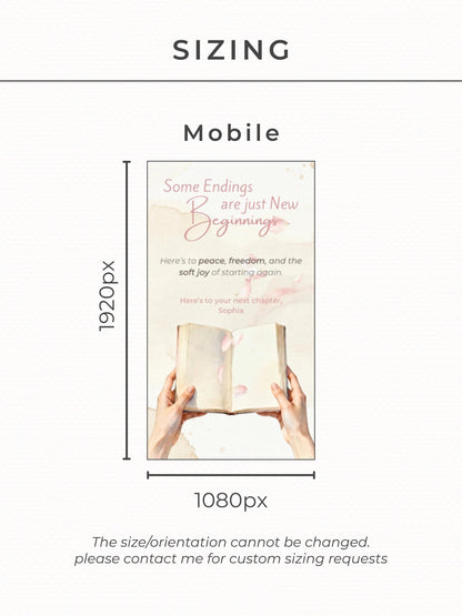 Animated Digital Card for Friend going through Divorce, Separation & New Beginnings (Digital Instant Download Editable Canva Template)