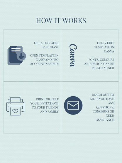 Editable Blue Bear Baby Shower Invitation Template-Boy Winter Nesting Party Invite (Instant Download Digital Custom Canva Template)