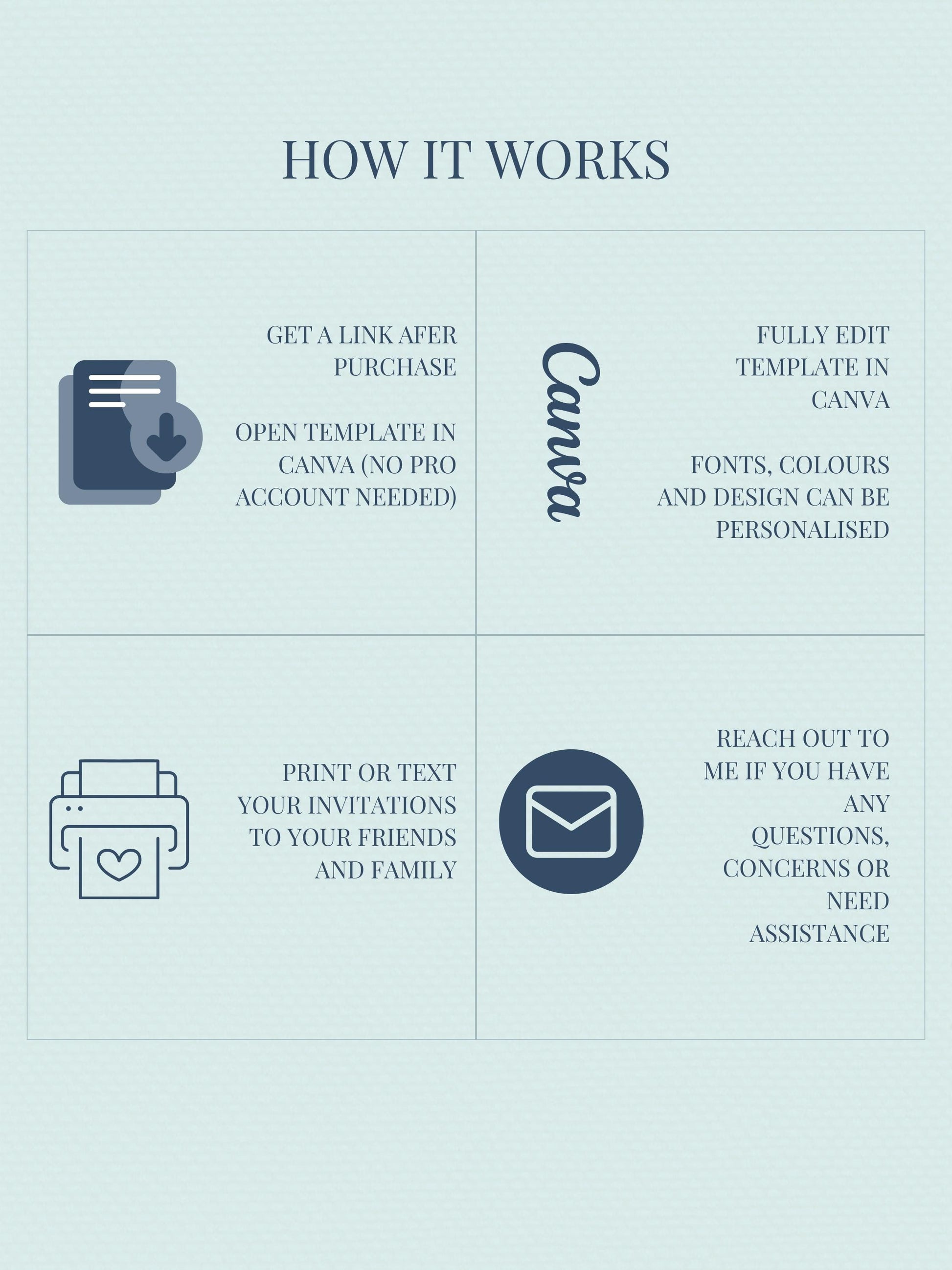 Editable Blue Bear Baby Shower Invitation Template-Boy Winter Nesting Party Invite (Instant Download Digital Custom Canva Template)