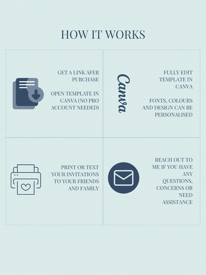 Editable Blue Bear Baby Shower Invitation Template-Boy Winter Nesting Party Invite (Instant Download Digital Custom Canva Template)