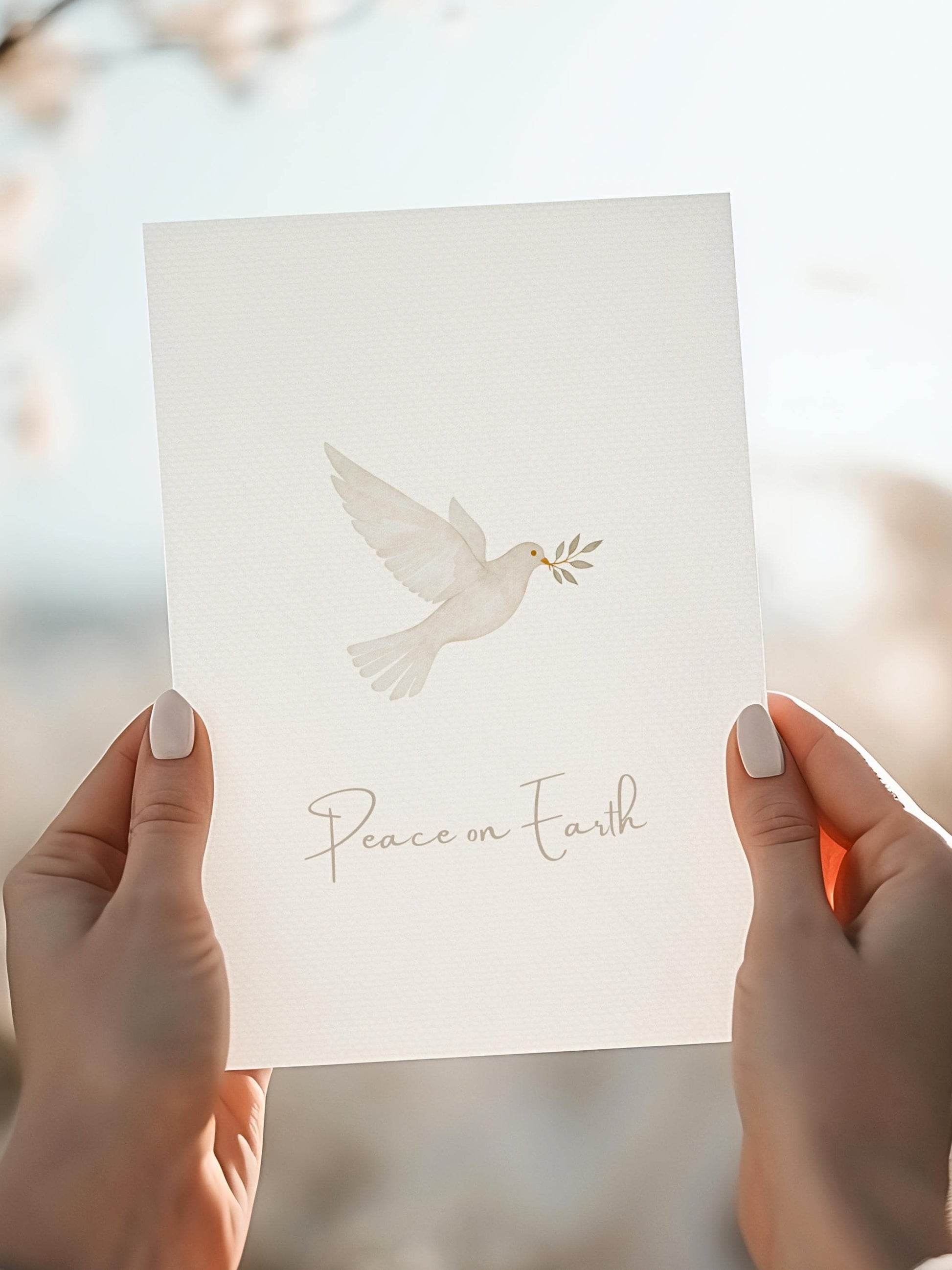 Christian Christmas Card Bundle - 4 Printable Digital Cards - Religious Holiday Set - Scripture Greeting (Instant Download Canva Template)