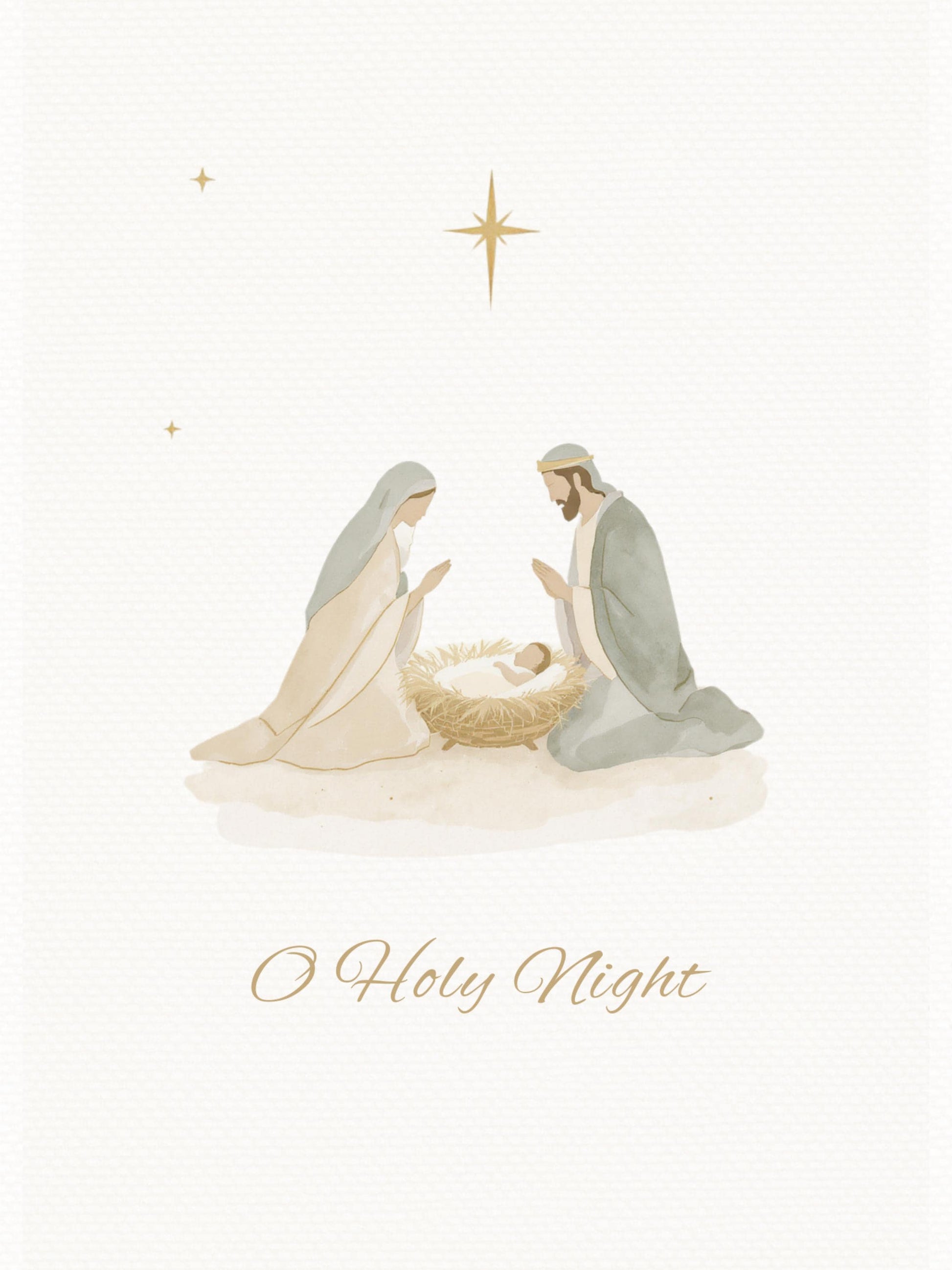 Christian Christmas Card Bundle - 4 Printable Digital Cards - Religious Holiday Set - Scripture Greeting (Instant Download Canva Template)