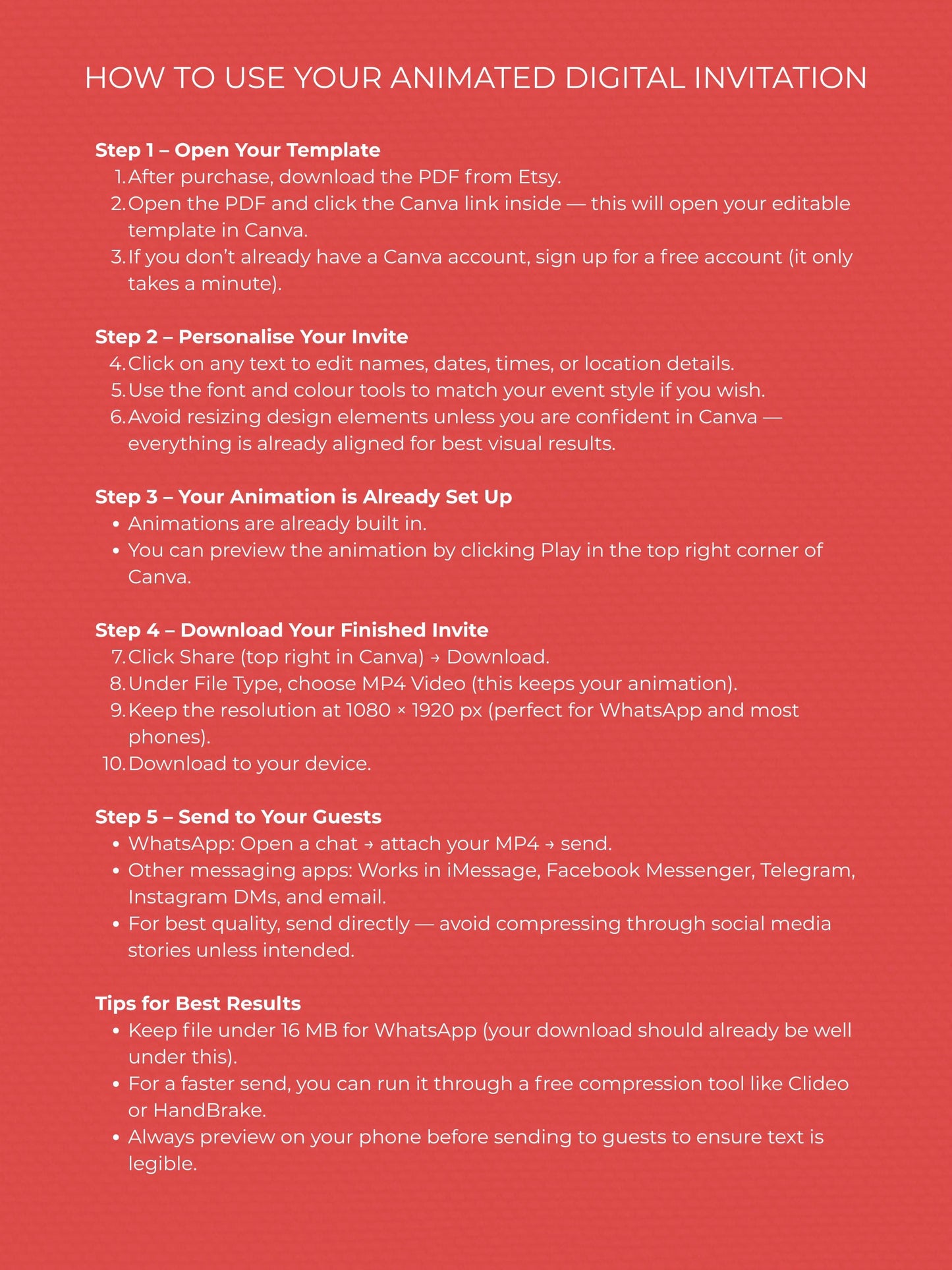 Animated Christmas Cheer Card - Editable Digital Holiday Greeting (Instant Download Canva Template Custom Video) - Vintage British Postbox