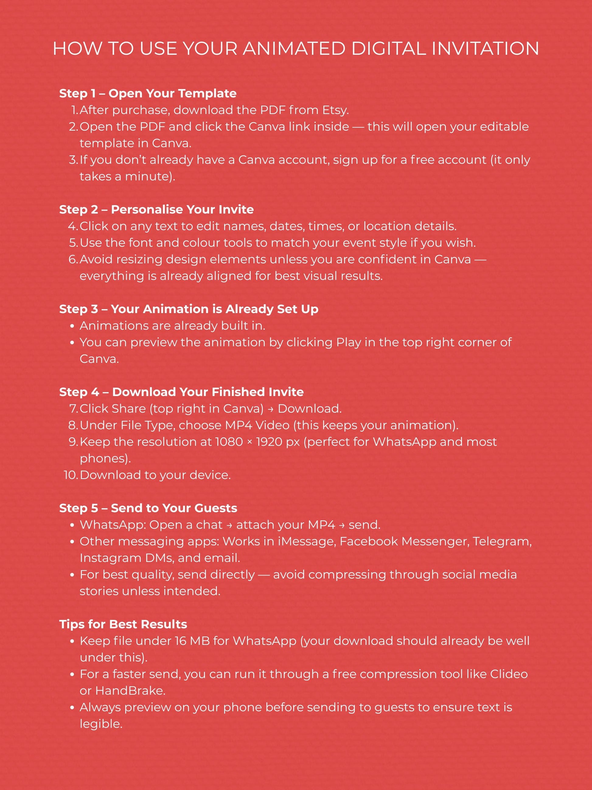 Animated Christmas Cheer Card - Editable Digital Holiday Greeting (Instant Download Canva Template Custom Video) - Vintage British Postbox