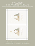 Editable Christian Christmas Card with Newsletter - O Holy Night Nativity Canva Template, Printable or Digital Holiday Greeting