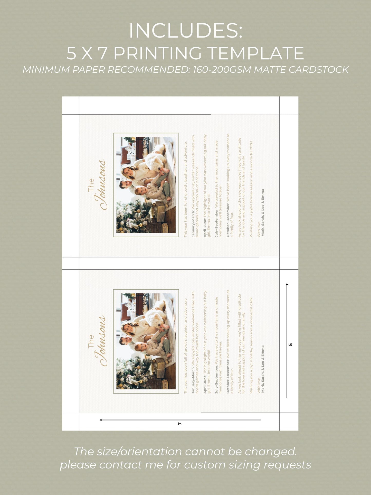 Editable Christian Christmas Card with Newsletter - O Holy Night Nativity Canva Template, Printable or Digital Holiday Greeting