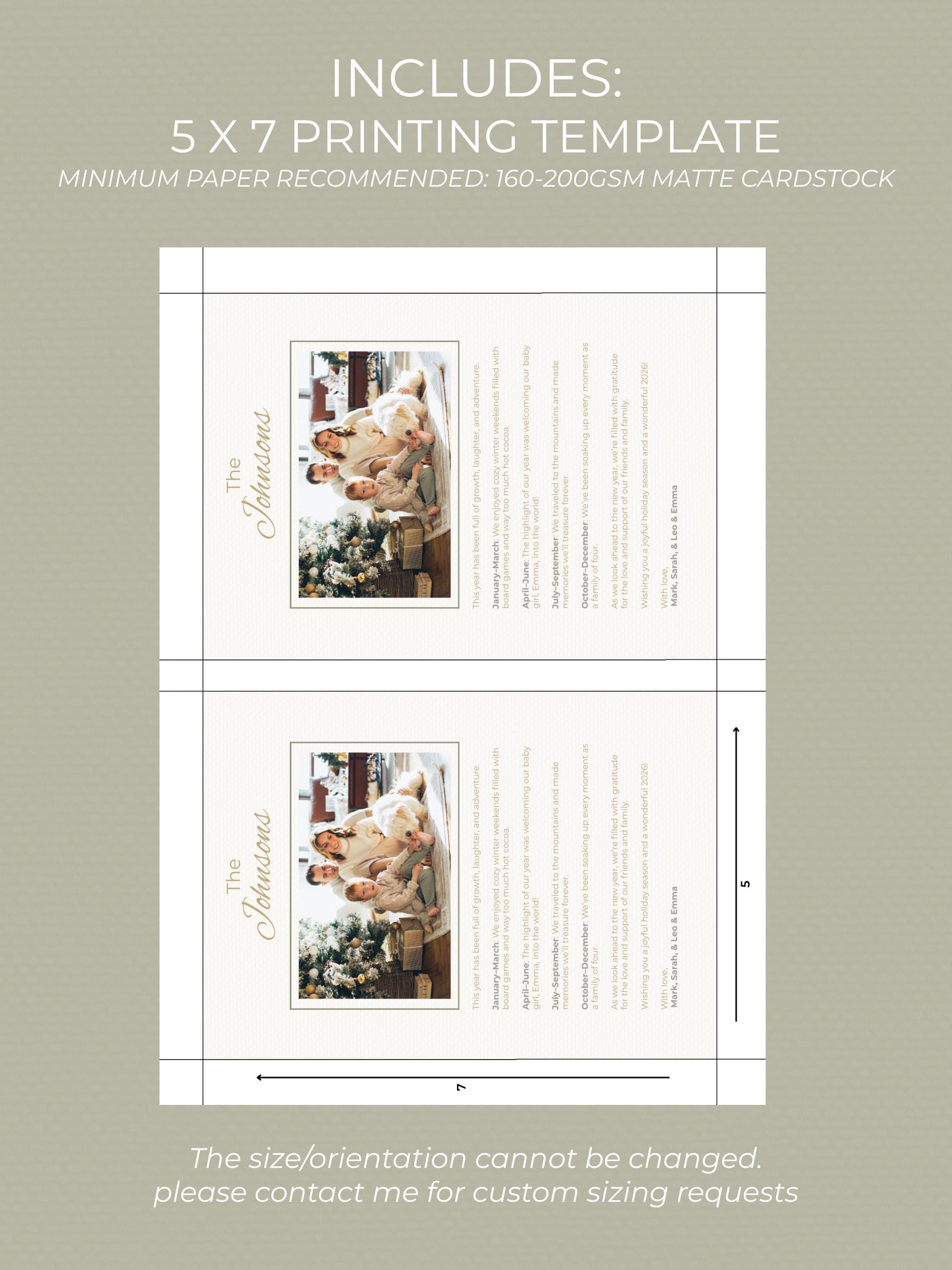 Editable Christian Christmas Card with Newsletter - O Holy Night Nativity Canva Template, Printable or Digital Holiday Greeting