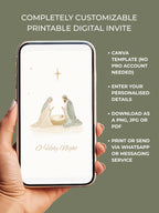Christian Christmas Card Bundle - 4 Printable Digital Cards - Religious Holiday Set - Scripture Greeting (Instant Download Canva Template)