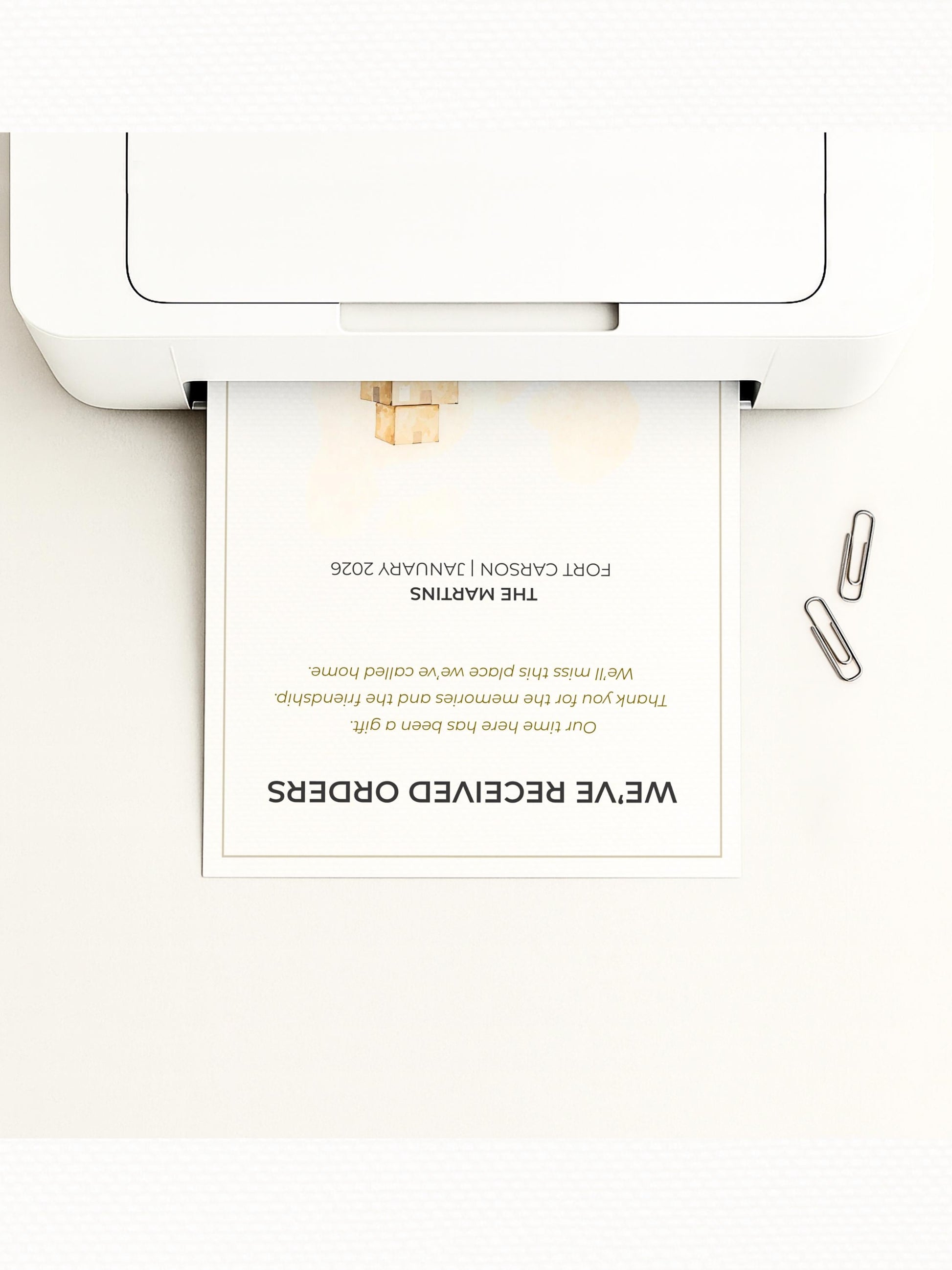 Military Uniform Moving PCS Card Announcement - Custom US Army Family Goodbye (Instant Download Editable Canva Template) New Orders Farewell