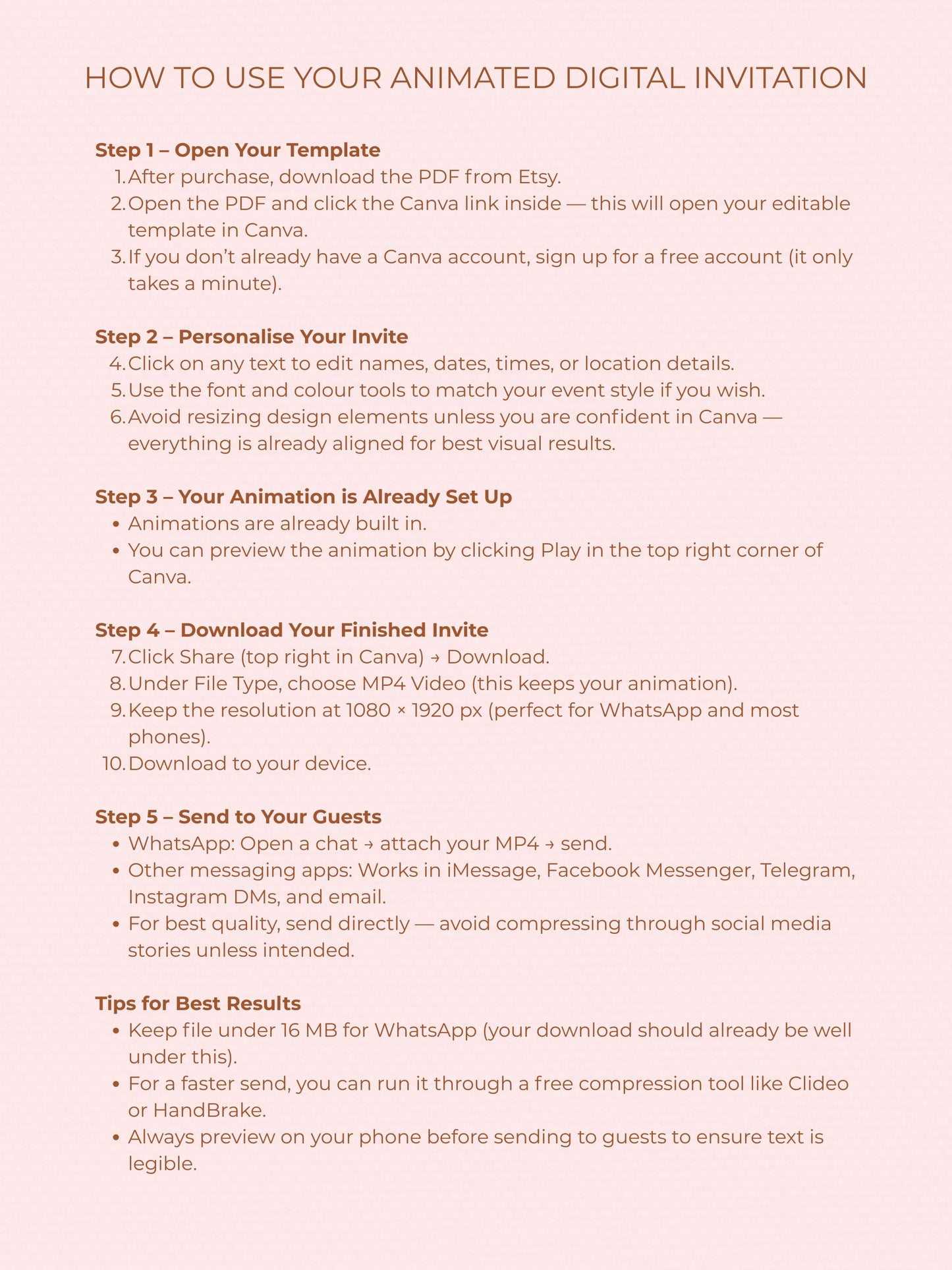 Animated Princess Birthday Evite - Custom Storybook Castle Video Invitation - Magical Girl Digital Invite (Instant Download Canva Template)