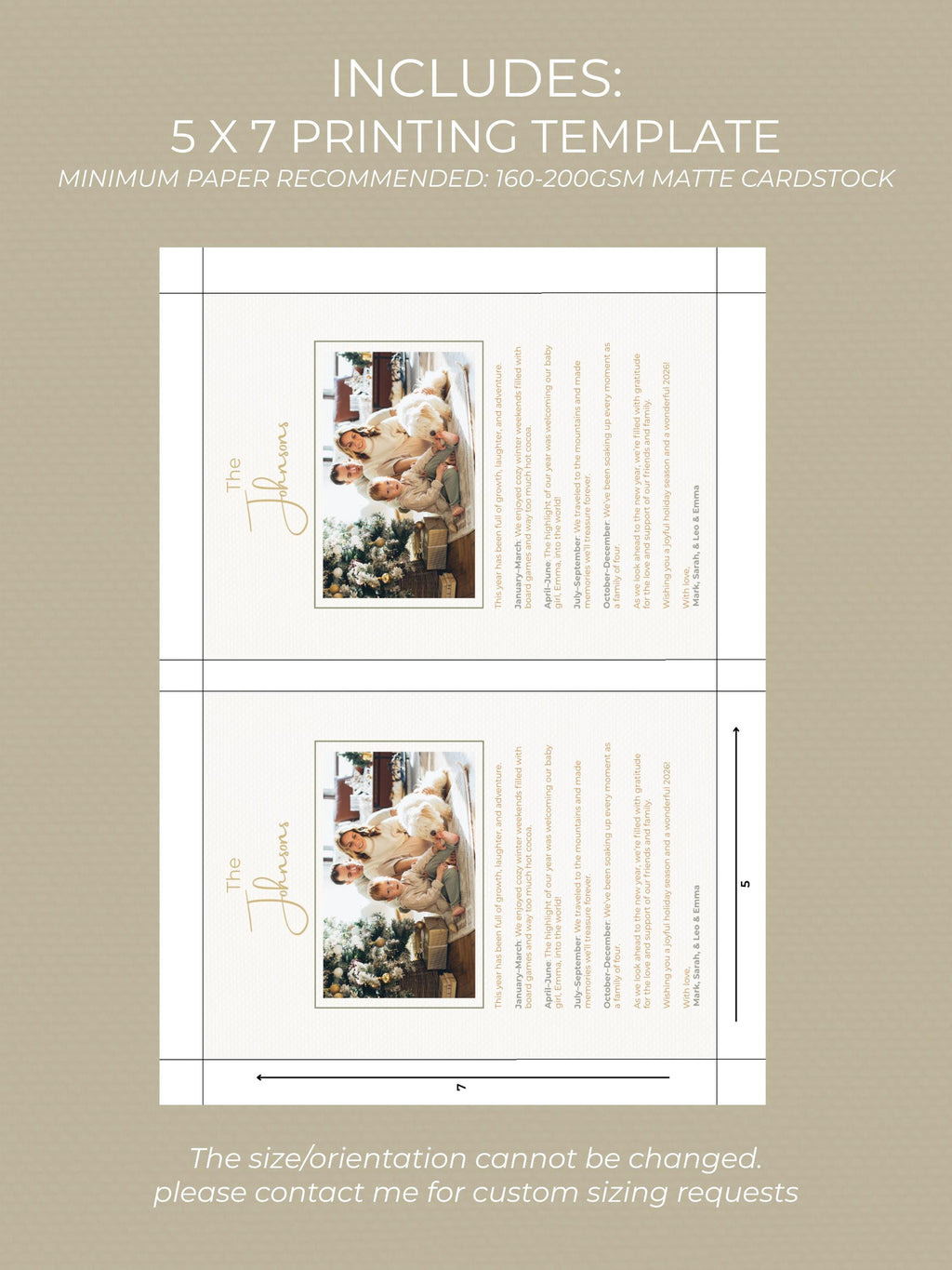 Editable Christmas Card with Newsletter - Christian Peace on Earth Dove Canva Template, Printable or Digital Holiday Greeting