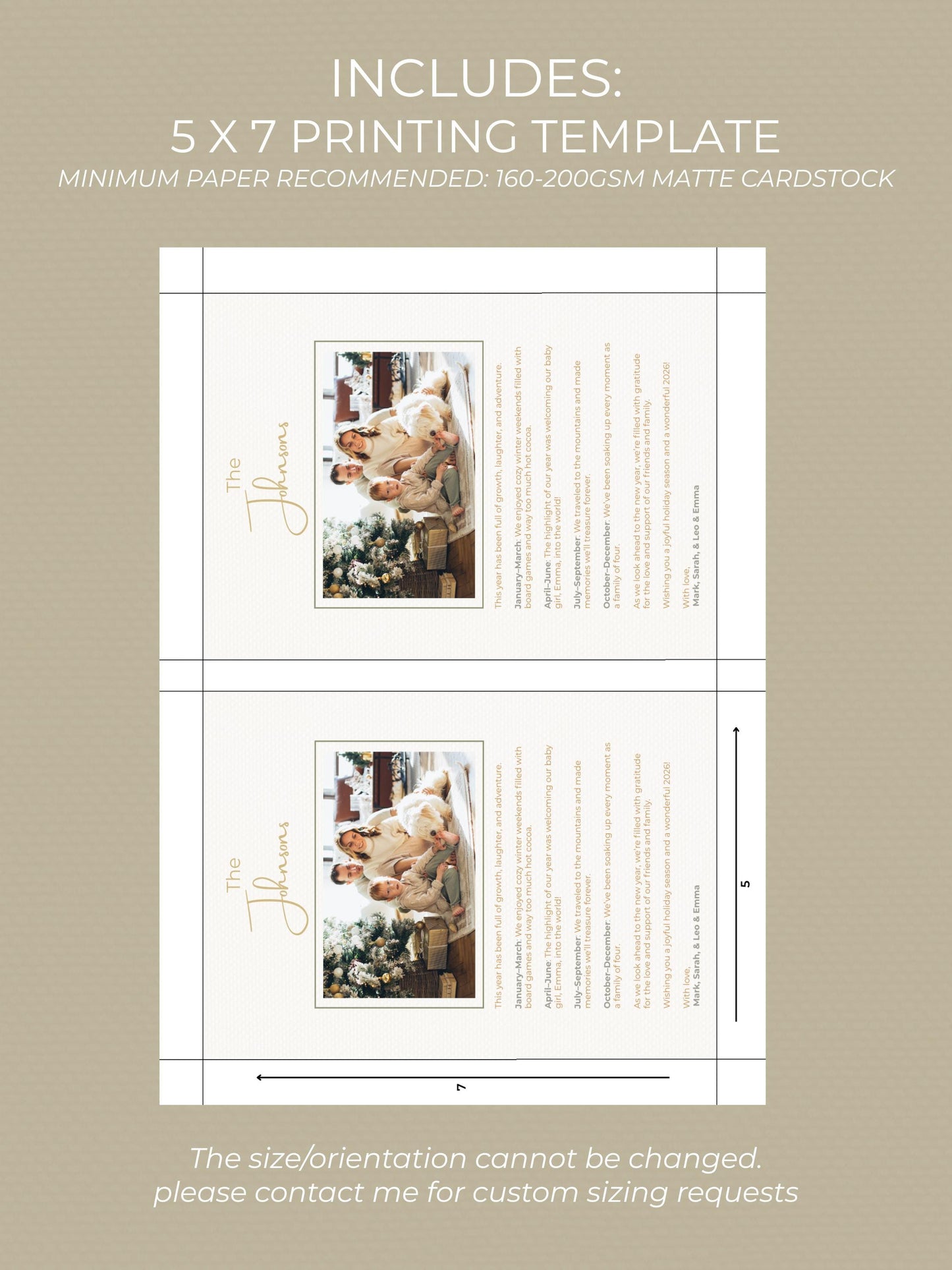 Editable Christmas Card with Newsletter - Christian Peace on Earth Dove Canva Template, Printable or Digital Holiday Greeting