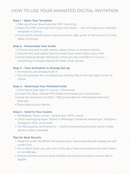 Animated Superhero Birthday Invitation - Editable Storybook Tower Digital Evite (Instant Download Custom Canva Template)