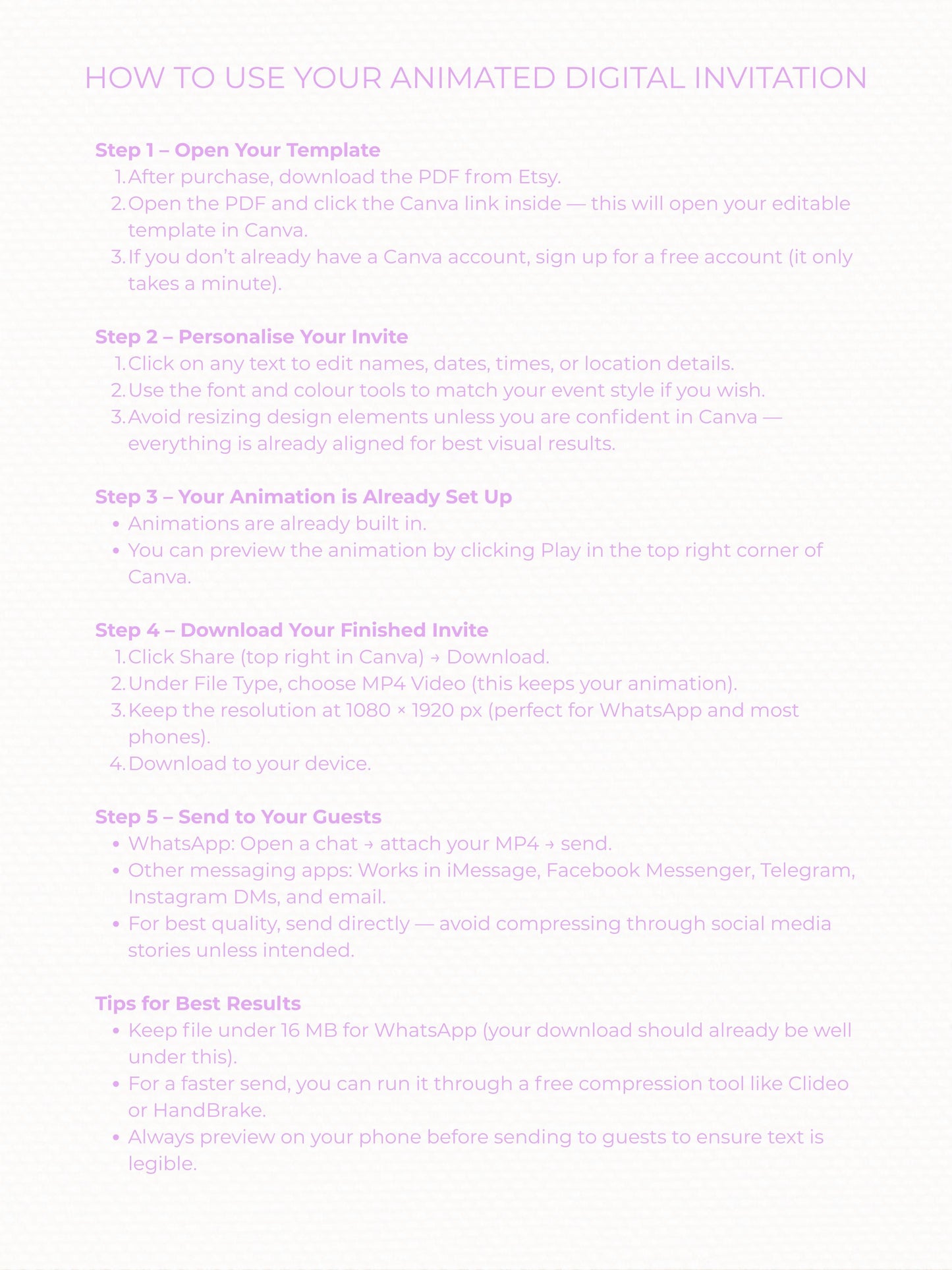 Animated Unicorn Birthday Evite - Custom Storybook Magical Rainbow Party Invitation (Instant Download Editable Canva Digital Invite)