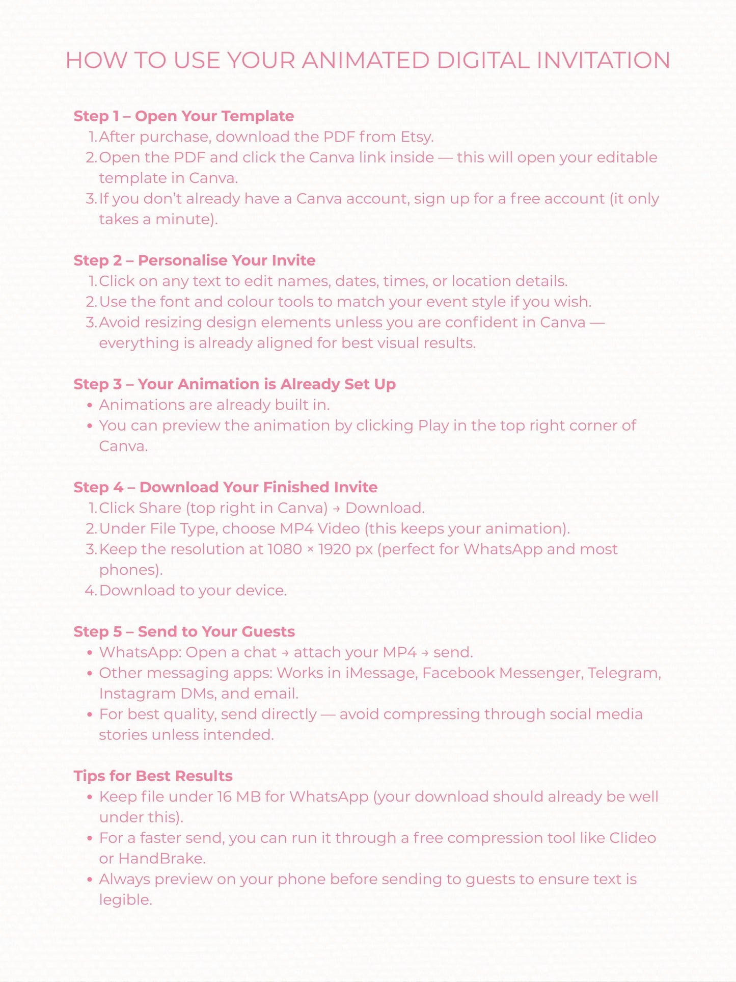 Animated Mermaid Birthday Evite - Digital Custom Storybook Under the Sea Invitation (Editable Instant Download Canva Template Invite)