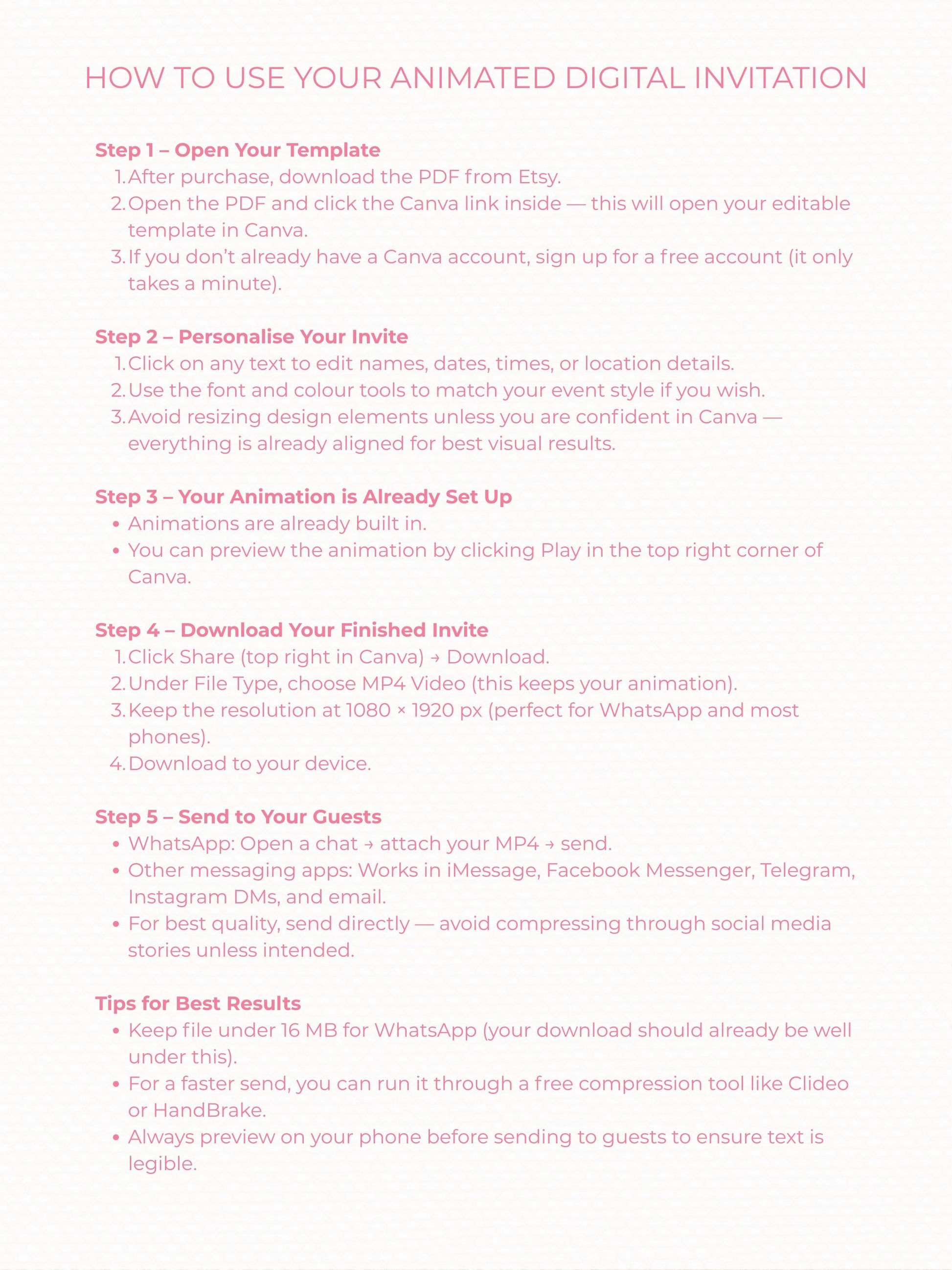 Animated Mermaid Birthday Evite - Digital Custom Storybook Under the Sea Invitation (Editable Instant Download Canva Template Invite)