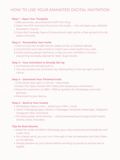 Animated Mermaid Birthday Evite - Digital Custom Storybook Under the Sea Invitation (Editable Instant Download Canva Template Invite)