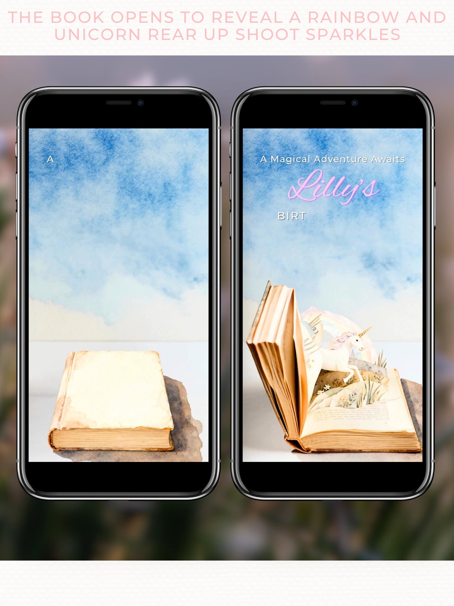 Animated Unicorn Birthday Evite - Custom Storybook Magical Rainbow Party Invitation (Instant Download Editable Canva Digital Invite)