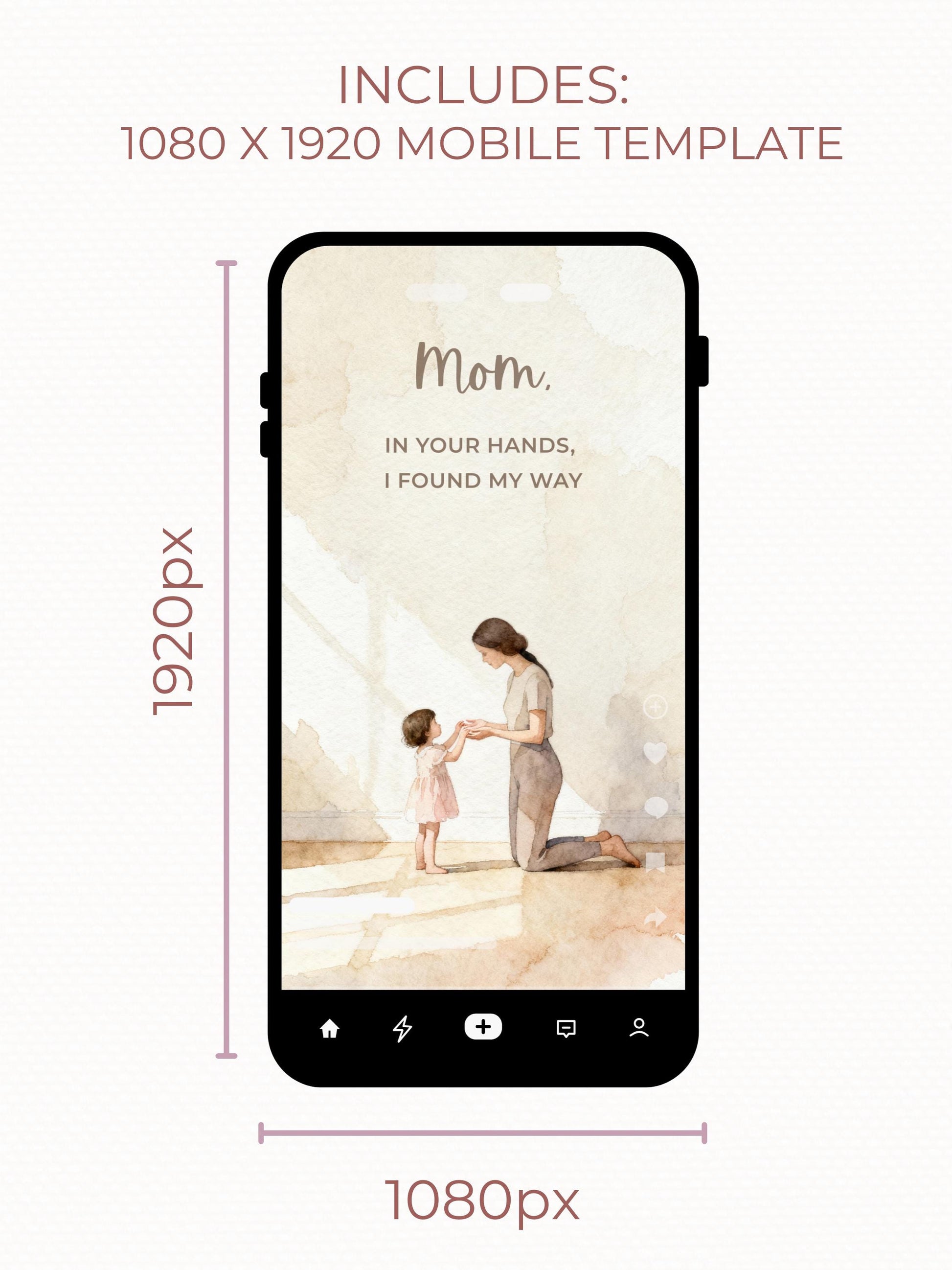 Mother’s Day Card - Printable & Digital Download - Boy + Girl Version (Instant Download Editable Canva Template) Foldable 5x7 + Postcard