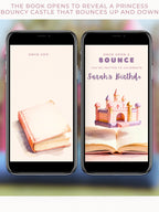 Animated Bouncy Castle Princess Birthday Evite - Custom Video Invitation - Girl Party Digital Invite (Instant Download Canva Template)
