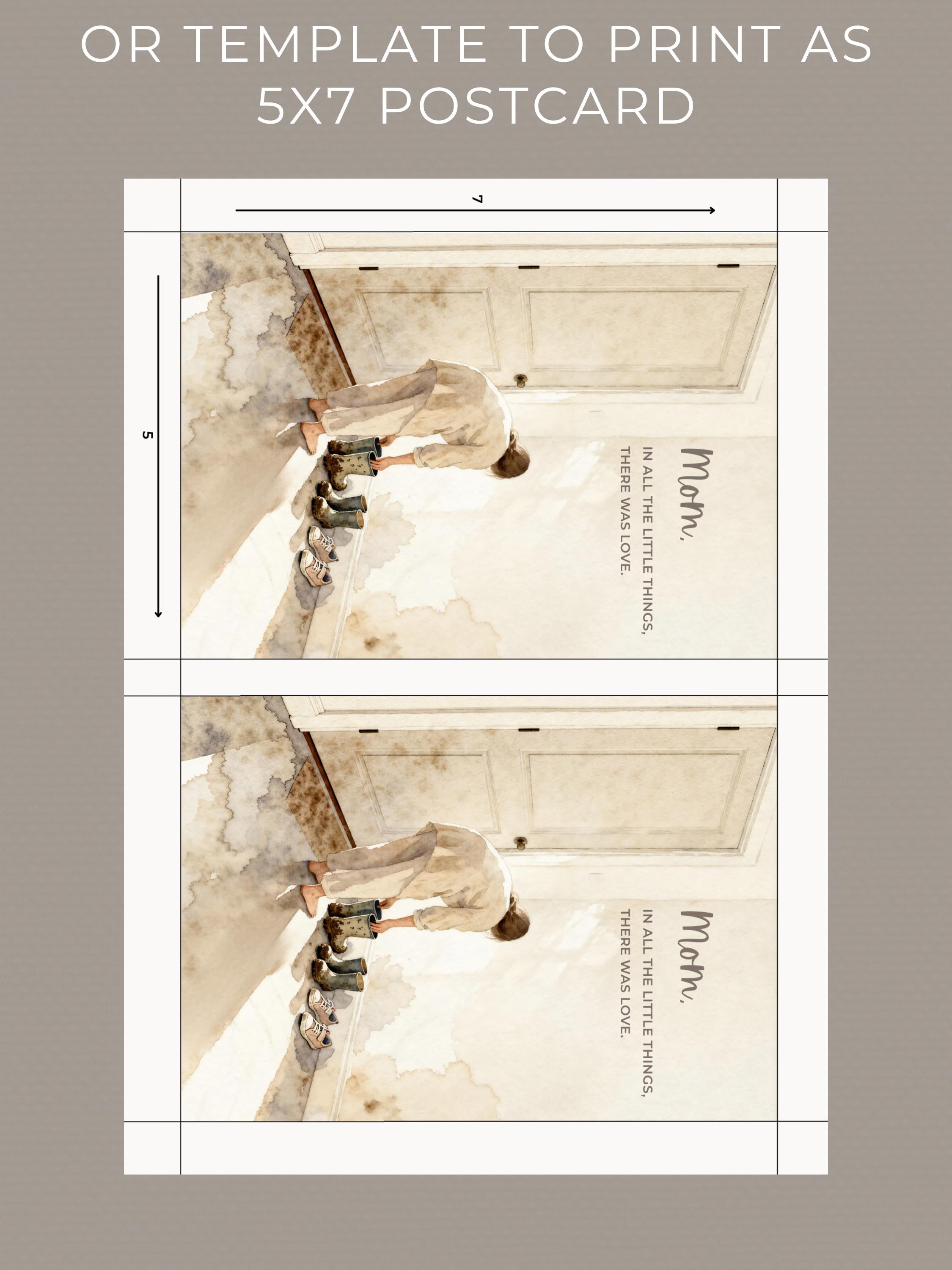 Mother’s Day Card Template (Printable & Digital Canva Editable Template- Instant Download) Foldable + Mobile