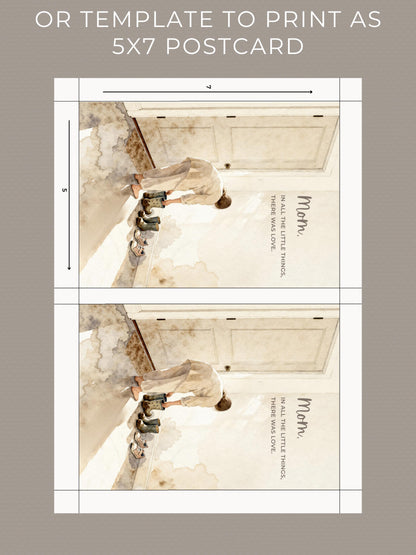 Mother’s Day Card Template (Printable & Digital Canva Editable Template- Instant Download) Foldable + Mobile