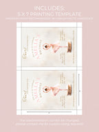 Ballerina Birthday Invitation-Dance Kids Party Invite (Custom Instant Download Canva Template) Elegant Music Box Ballet Girl Evite