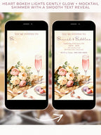 Animated Brunch and Bubbles Invitation - Ladies Lunch Evite (Custom Instant Download Editable Canva Template) Girl's Party Video