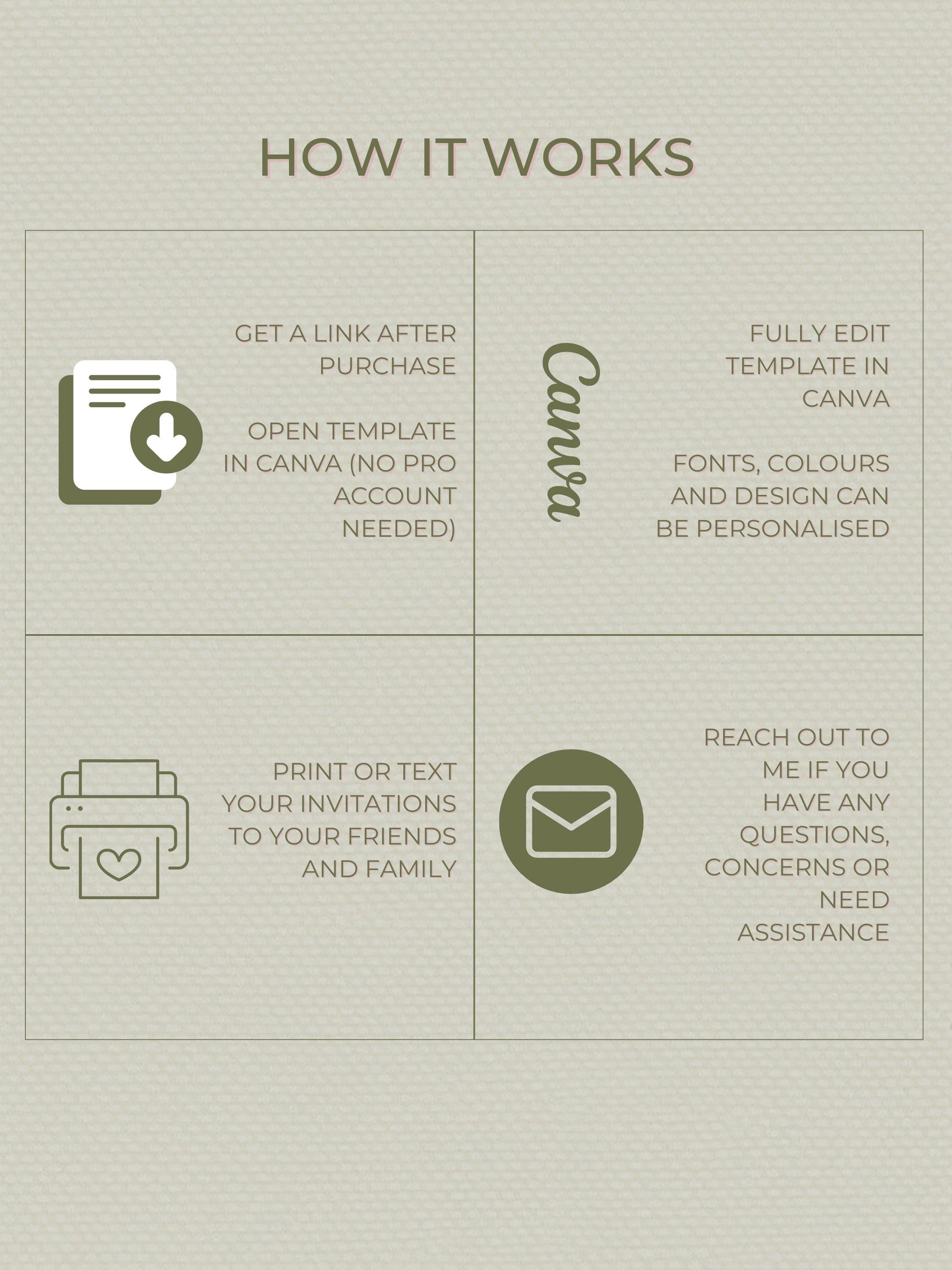 Printable Spring Garden Party Invite - Floral Brunch/Lunch Celebration Video Invitation (Editable Canva Digital Invite Evite)