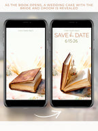 Animated Storybook Save the Date - Wedding Video Invitation (Custom Instant Download Digital Canva Template Evite - WhatsApp Invite)